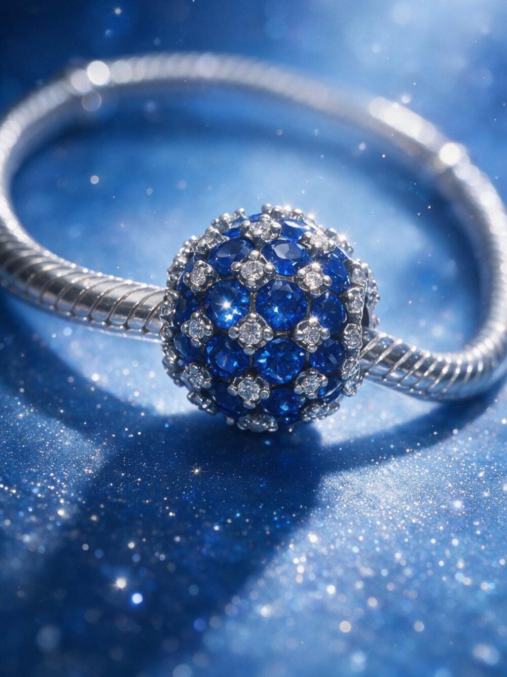Blue Sparkling Pavé Charm - ONE